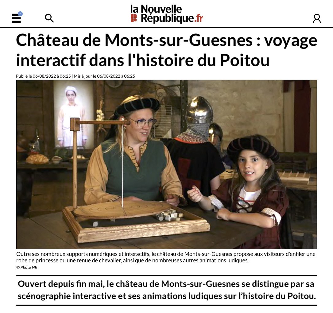 article presse chateau monts. sur guesnes